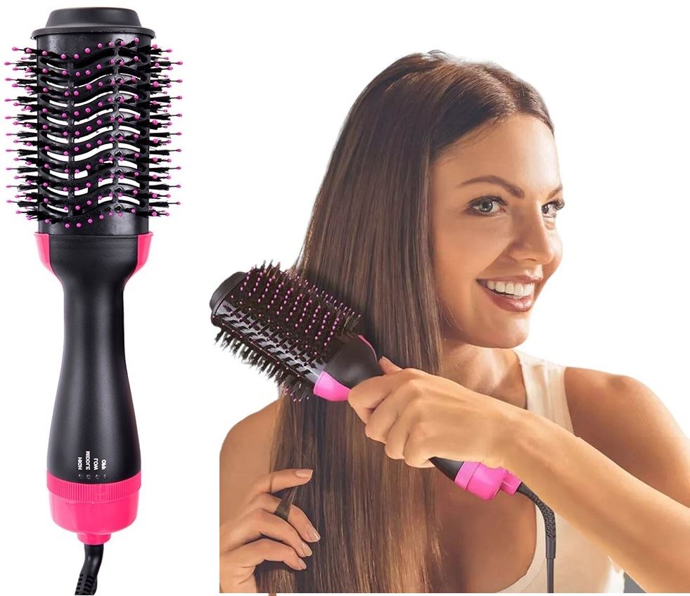 Peine secador de cabello cepillo para alizar y ondular 3 en1